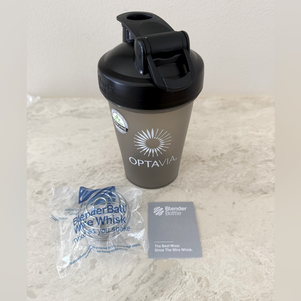 Optavia Blender Bottle 20 ounce with Blender Ball Wire Wisk NWOT